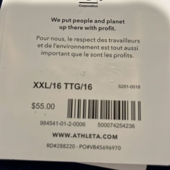 Athleta Girl High Rise Chit Chat Velvet Blue Tight size XXL/16. - Picture 6 of 8